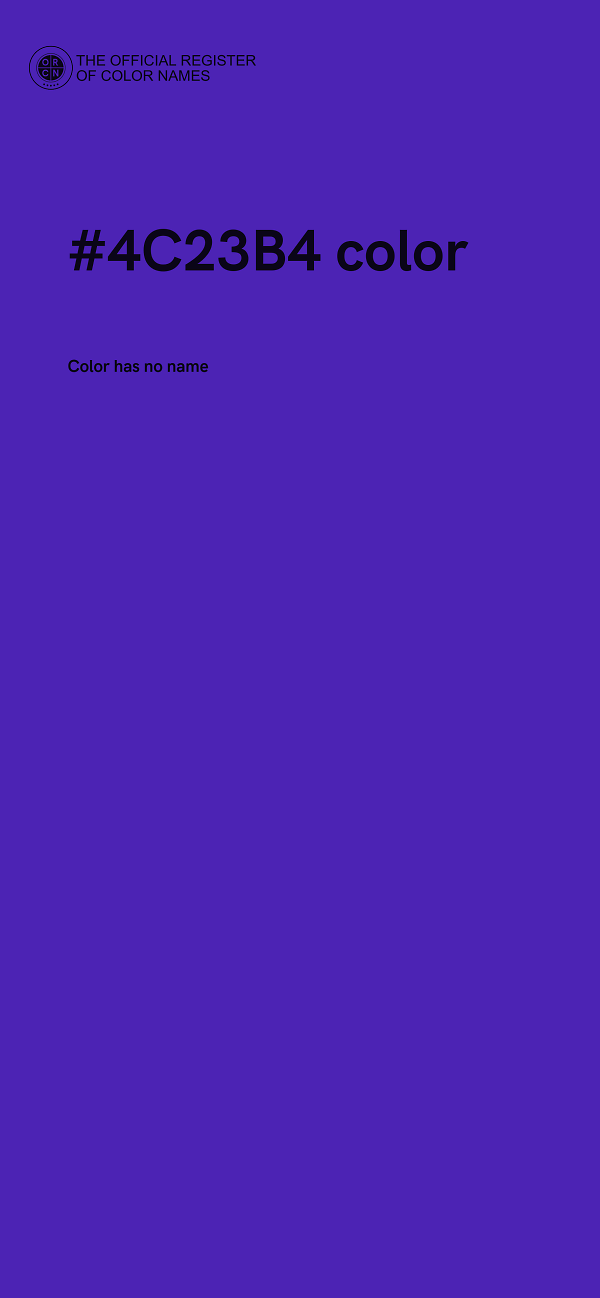 #4C23B4 color image