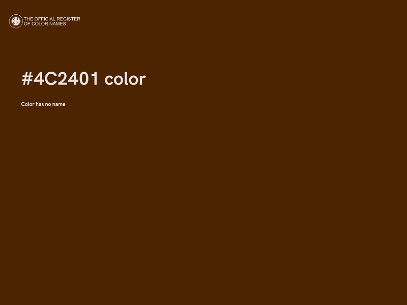 #4C2401 color image