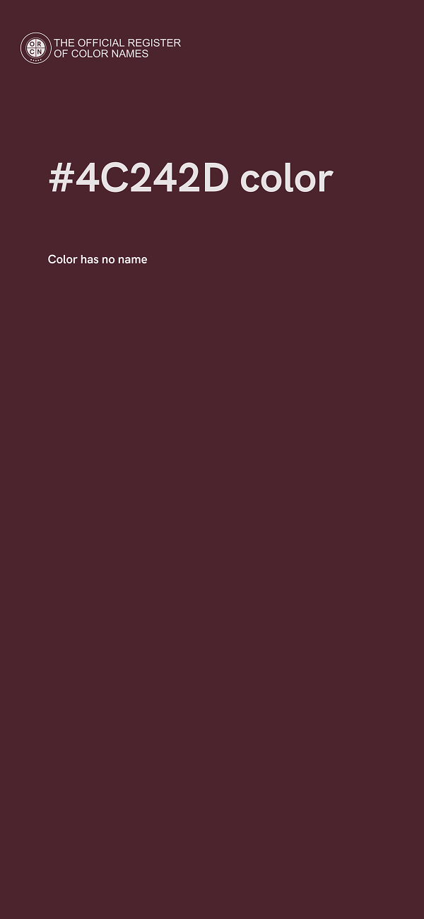 #4C242D color image