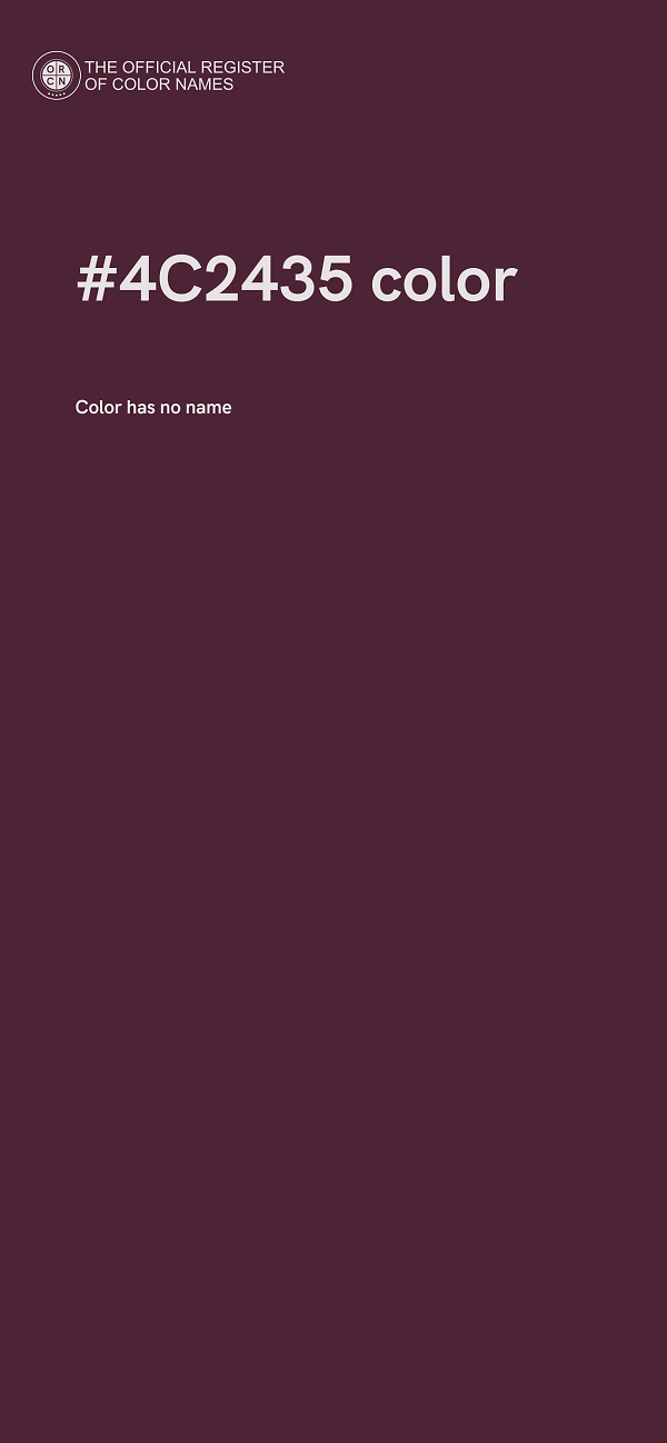 #4C2435 color image