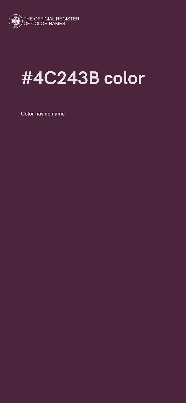 #4C243B color image
