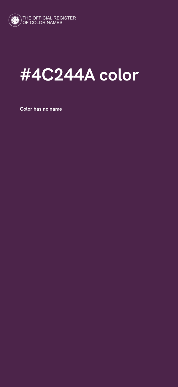 #4C244A color image