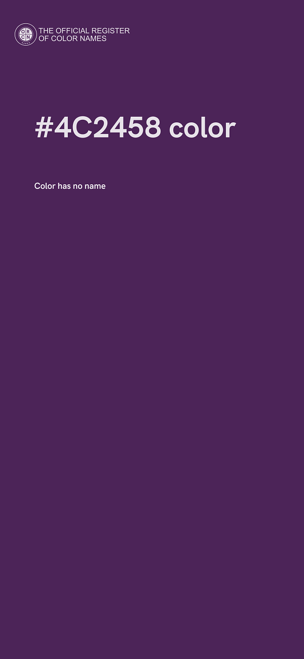 #4C2458 color image