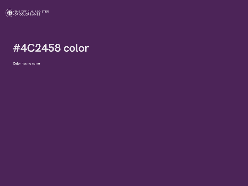 #4C2458 color image