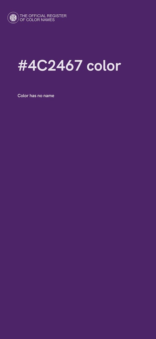 #4C2467 color image