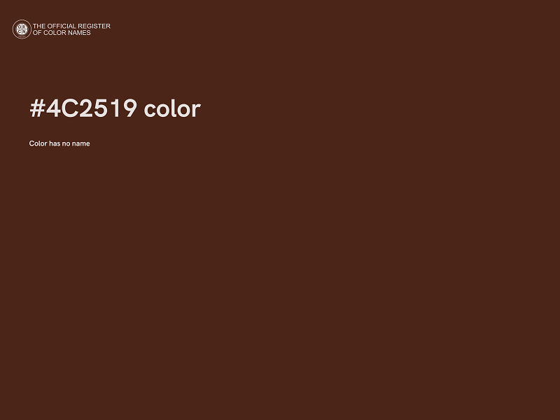 #4C2519 color image