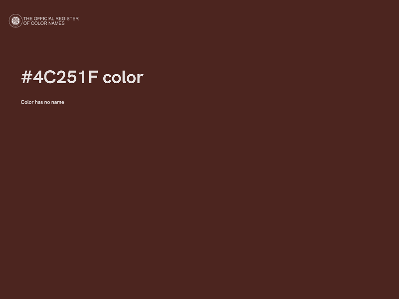 #4C251F color image