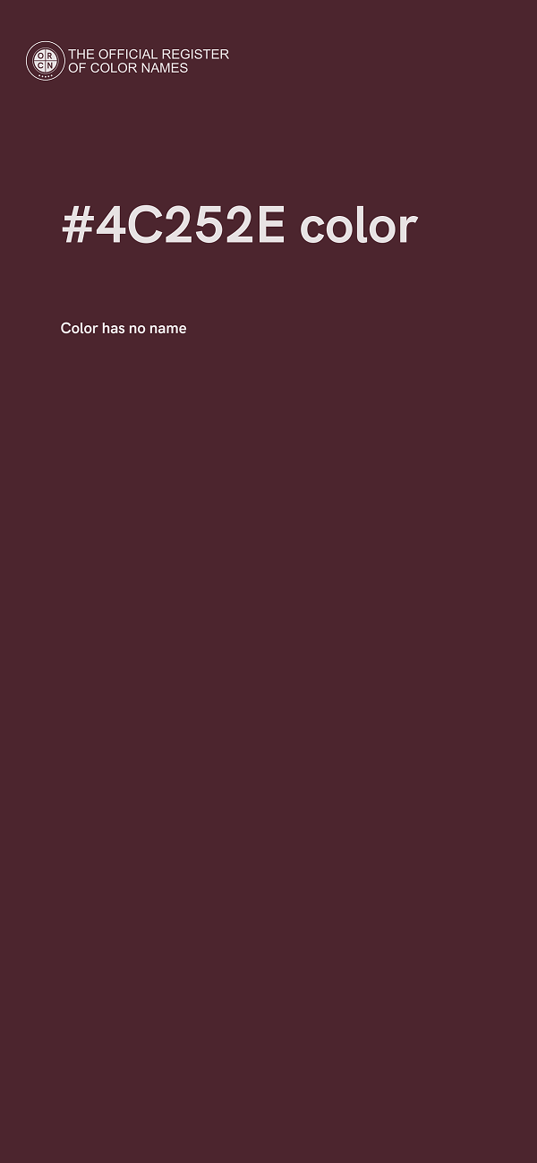 #4C252E color image