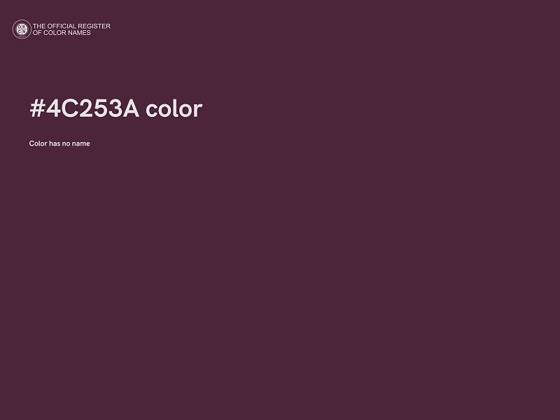 #4C253A color image