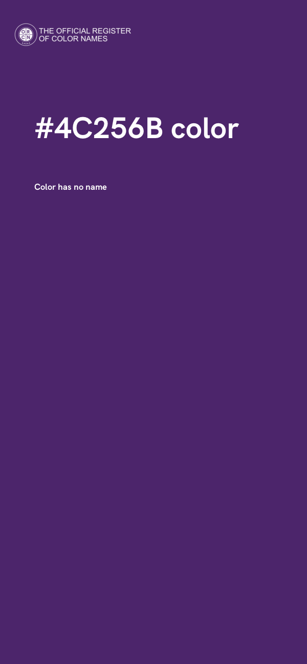#4C256B color image