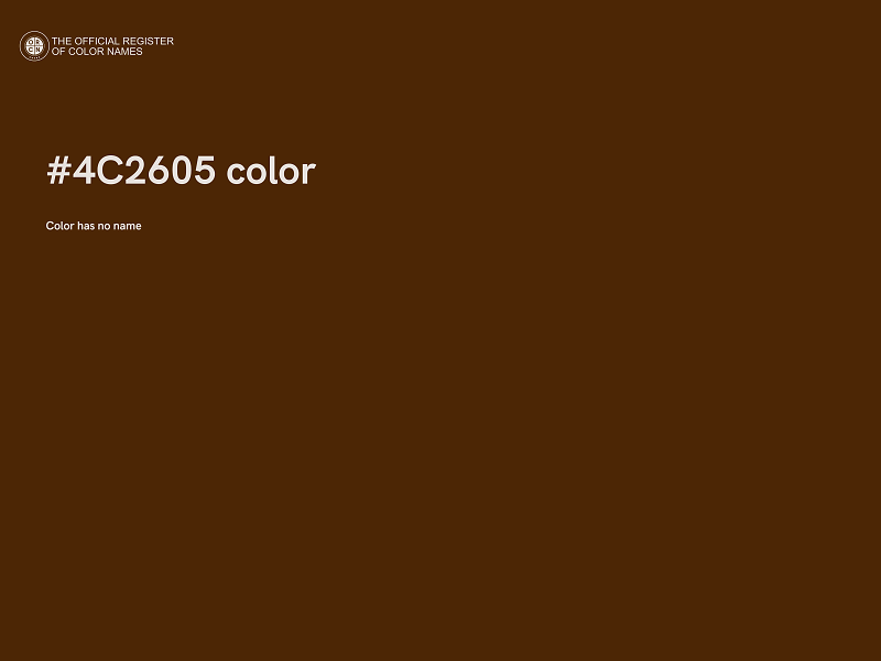 #4C2605 color image