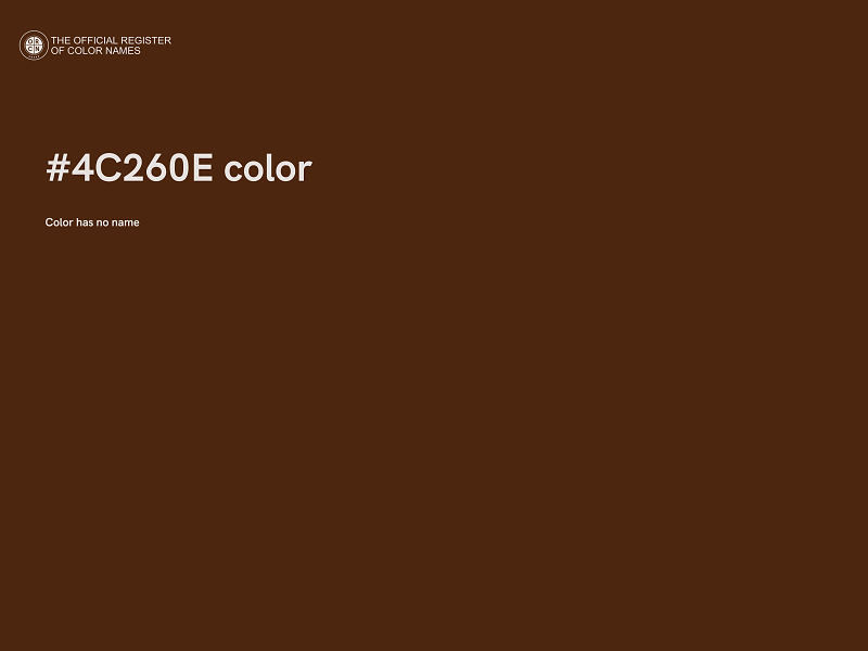 #4C260E color image