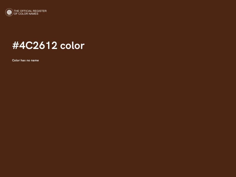 #4C2612 color image