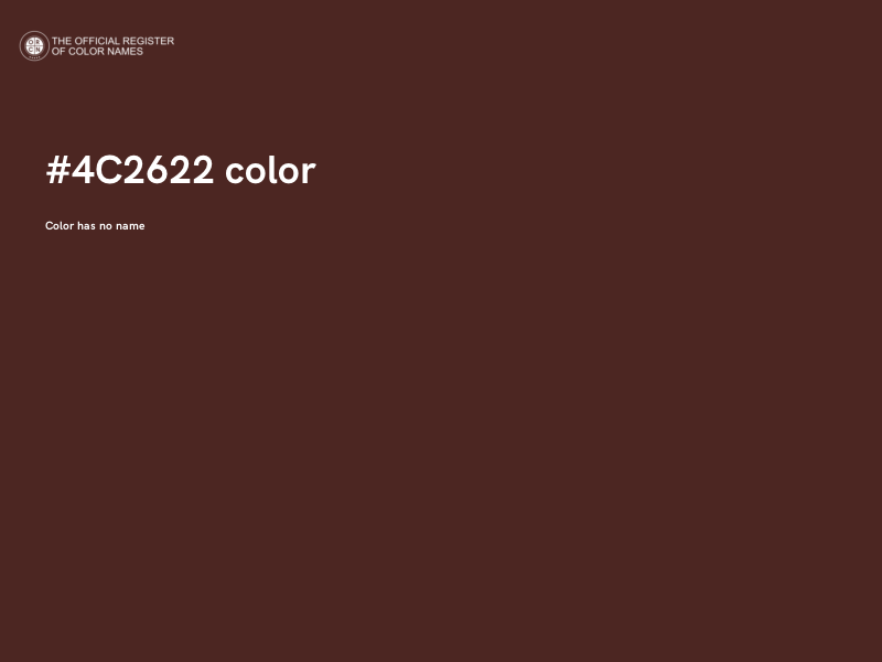 #4C2622 color image