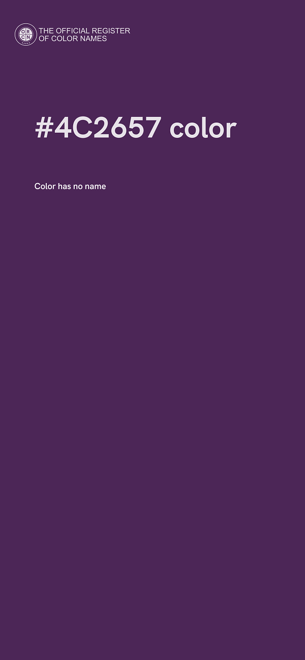 #4C2657 color image