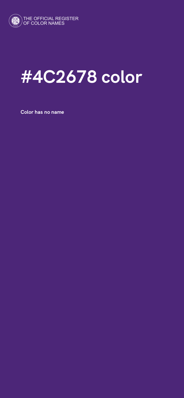 #4C2678 color image