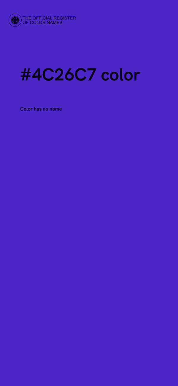 #4C26C7 color image