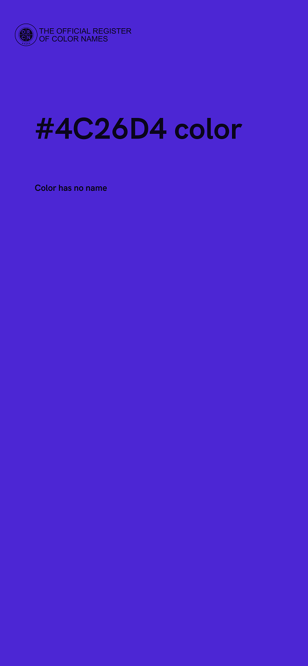 #4C26D4 color image