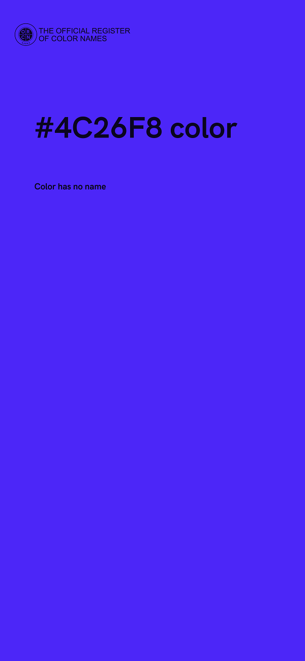 #4C26F8 color image