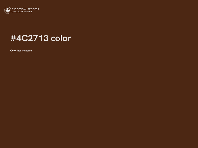 #4C2713 color image