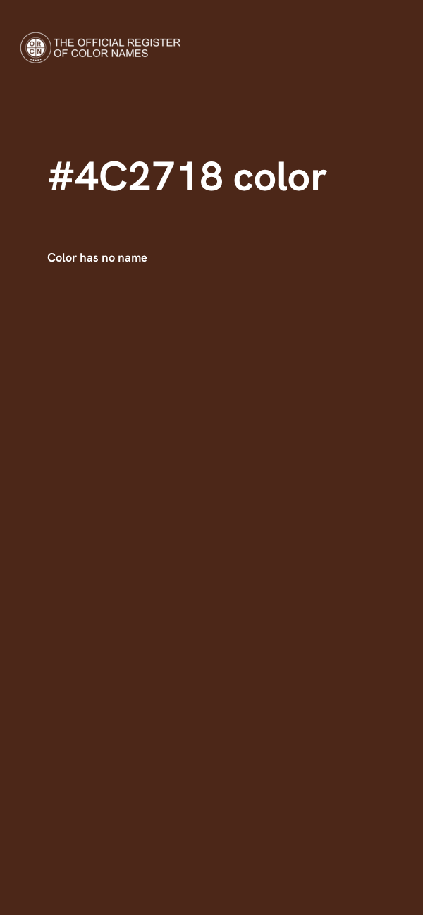 #4C2718 color image