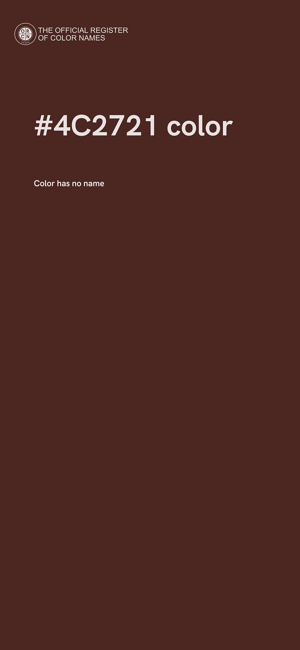#4C2721 color image