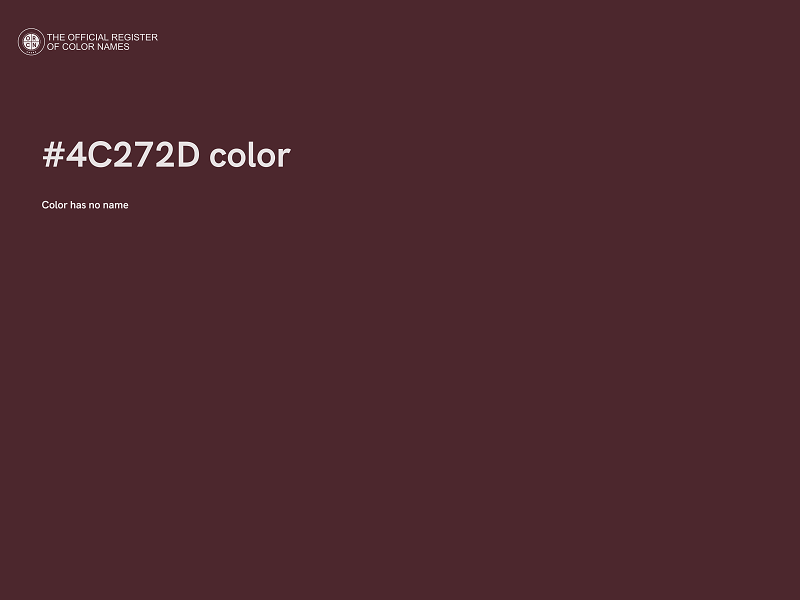 #4C272D color image