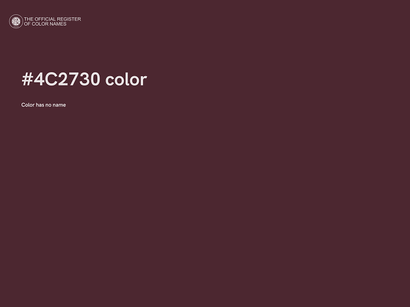 #4C2730 color image