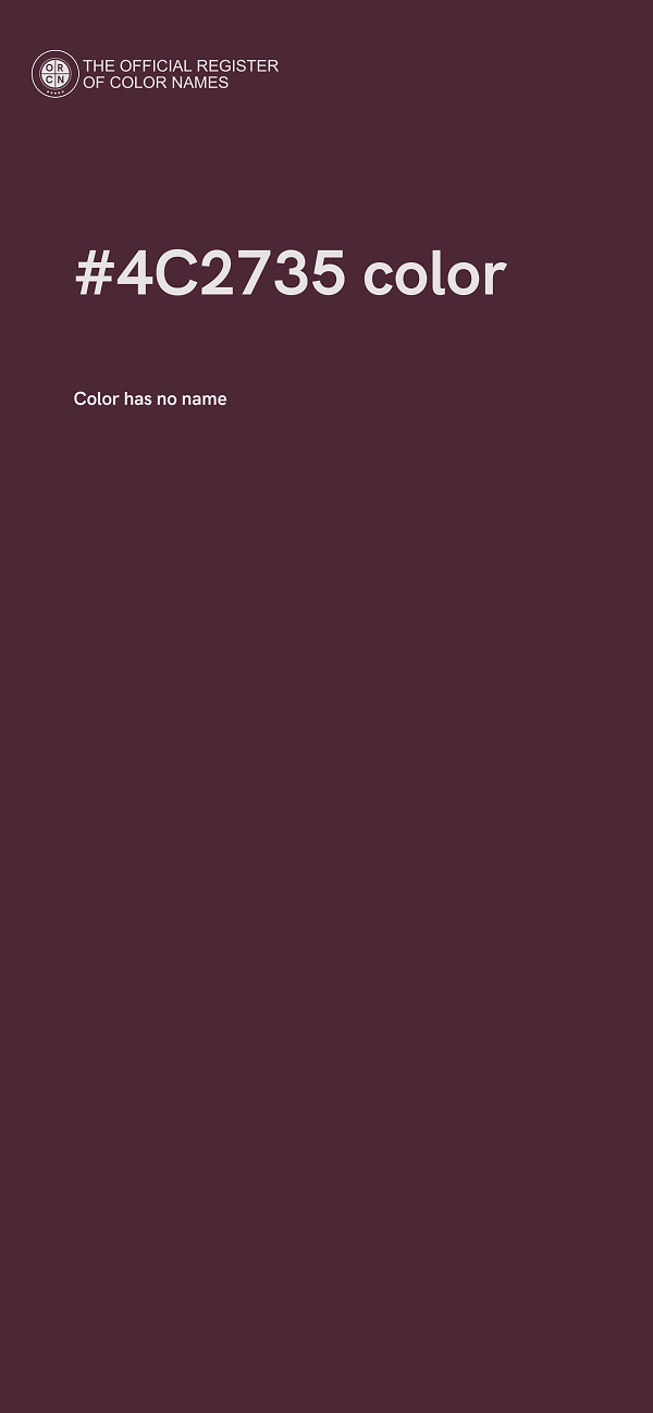 #4C2735 color image