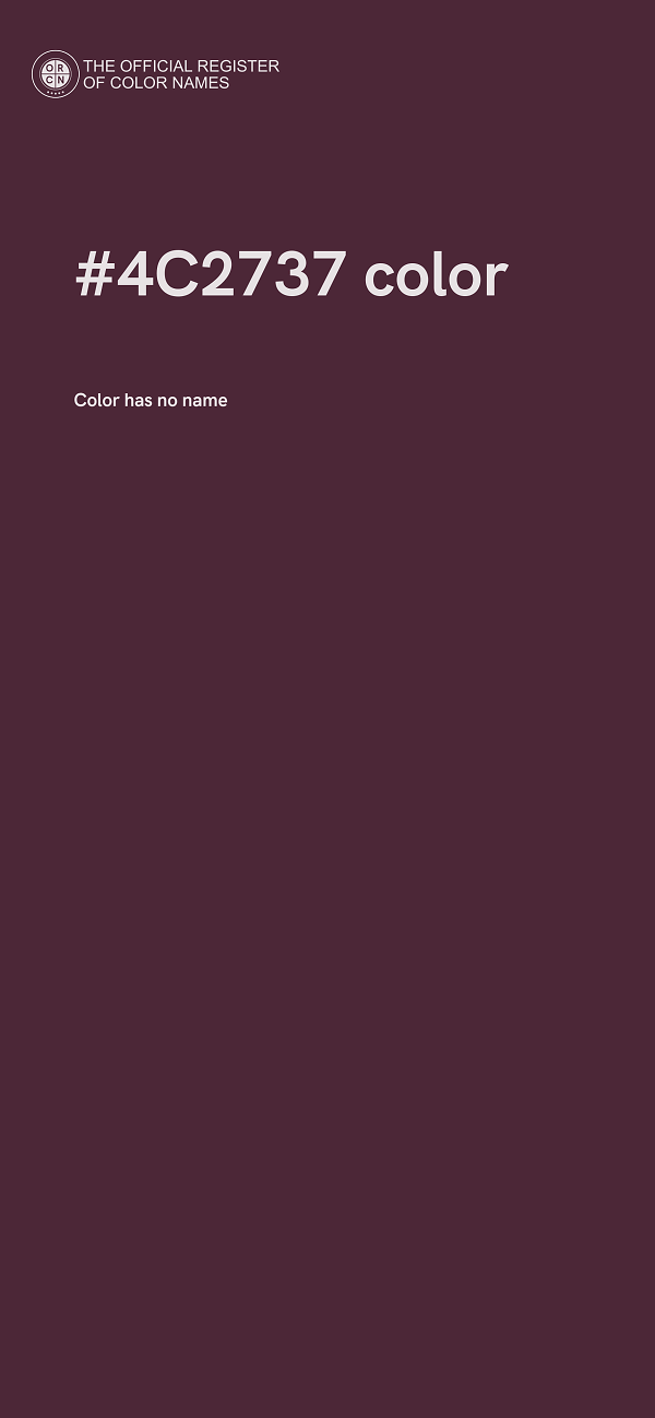 #4C2737 color image