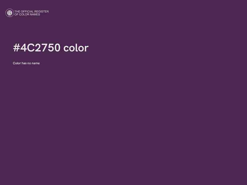 #4C2750 color image
