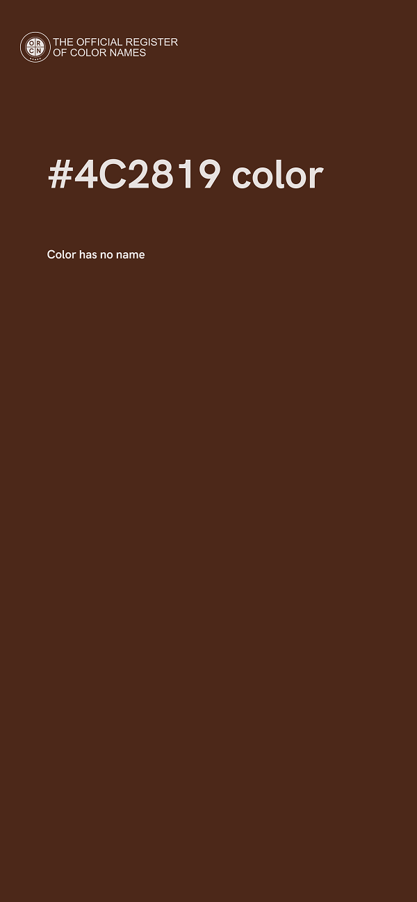 #4C2819 color image