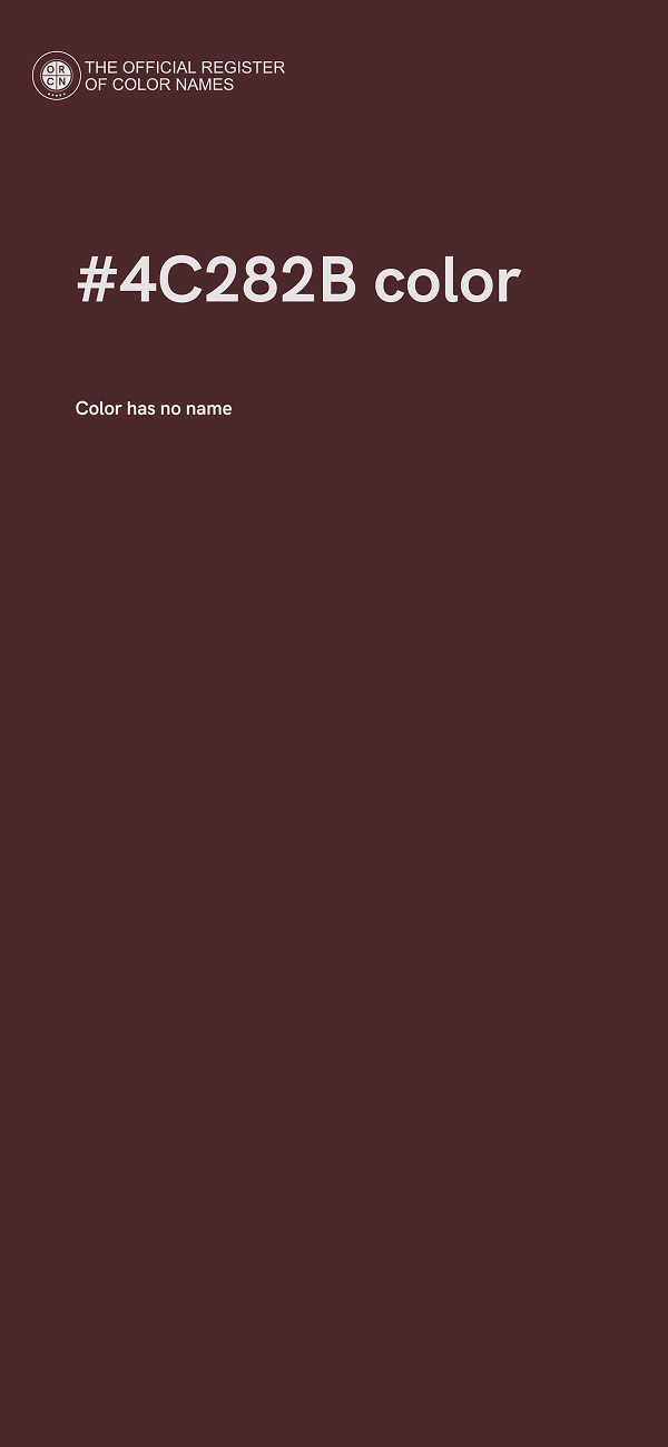 #4C282B color image