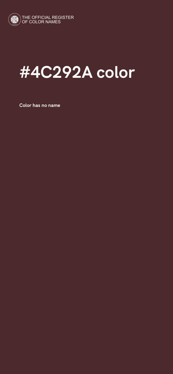 #4C292A color image