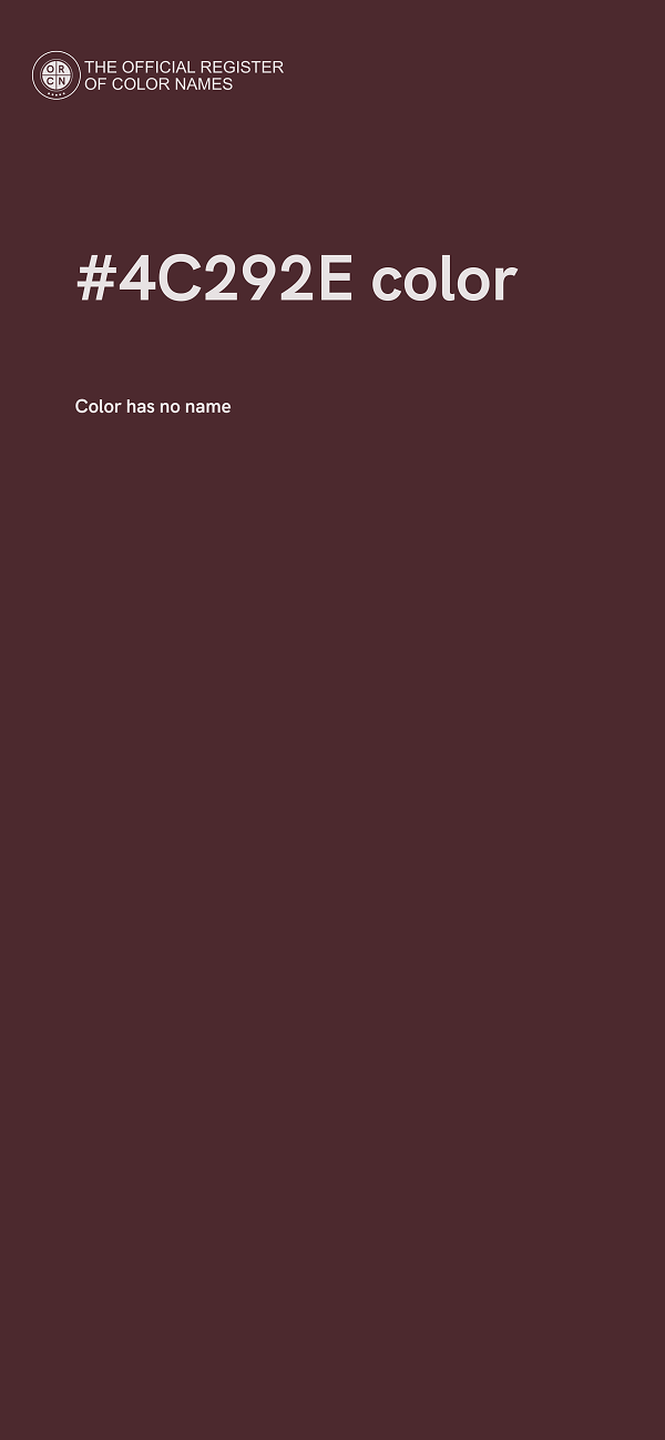 #4C292E color image