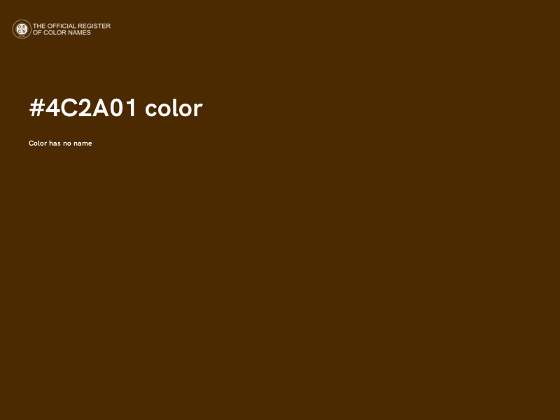#4C2A01 color image