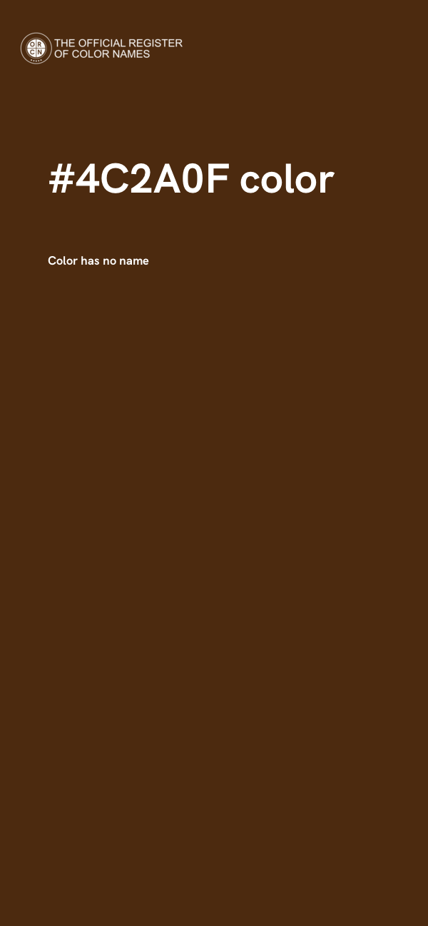 #4C2A0F color image
