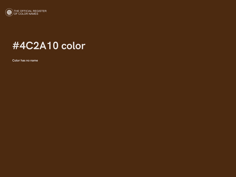 #4C2A10 color image