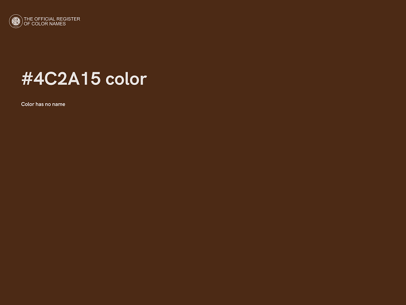 #4C2A15 color image