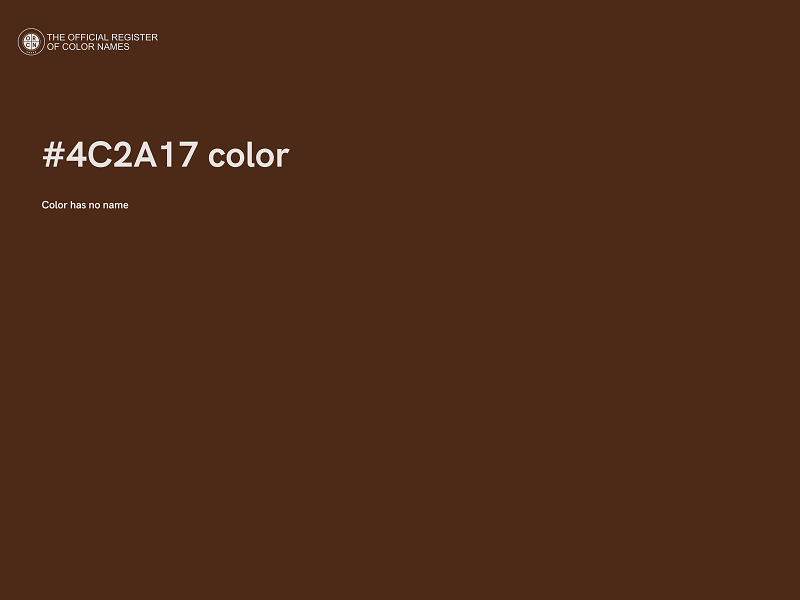 #4C2A17 color image