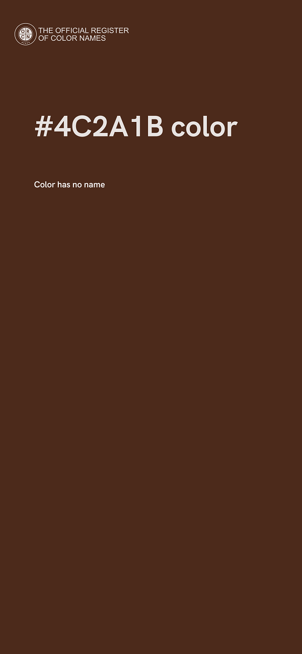 #4C2A1B color image