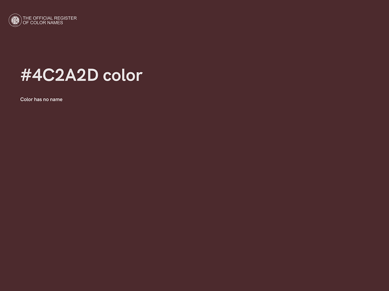 #4C2A2D color image