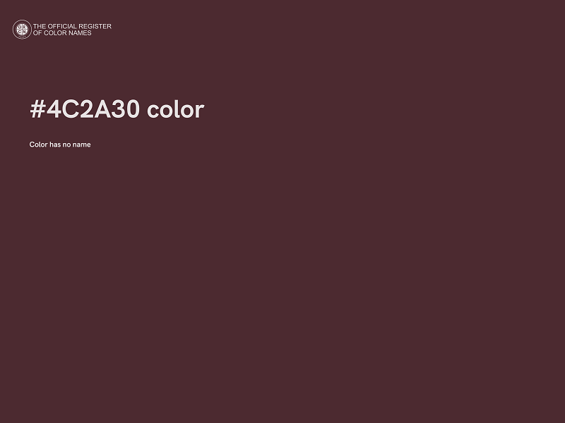 #4C2A30 color image