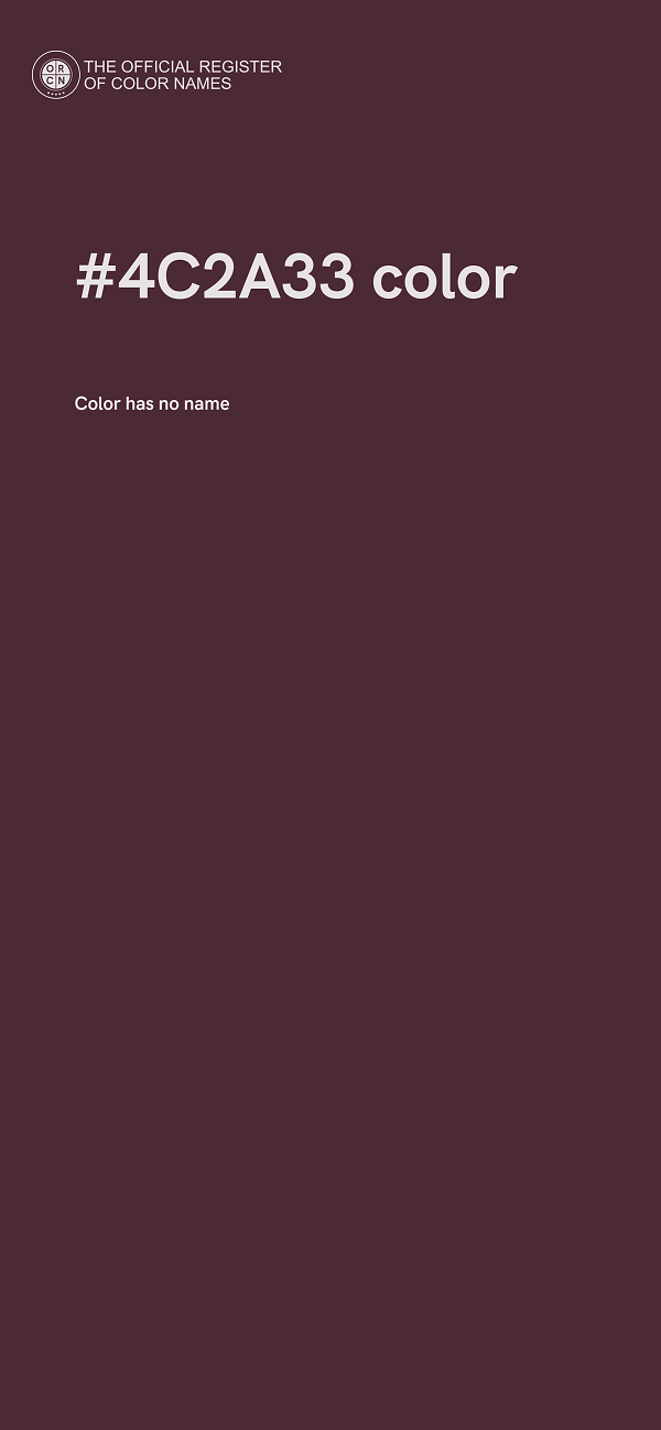 #4C2A33 color image