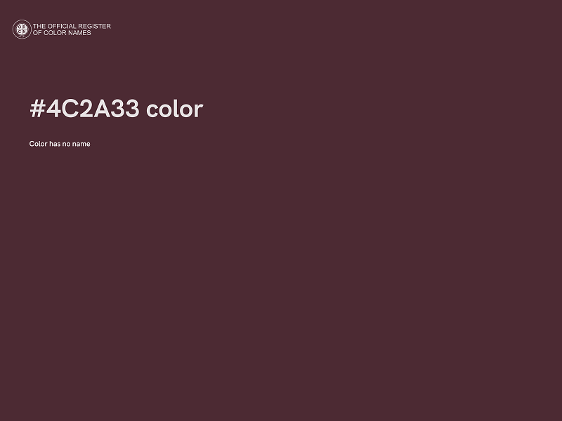 #4C2A33 color image