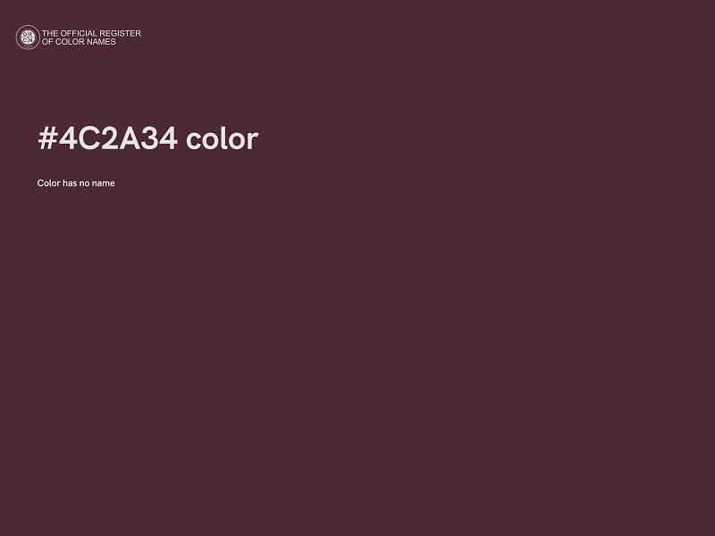 #4C2A34 color image