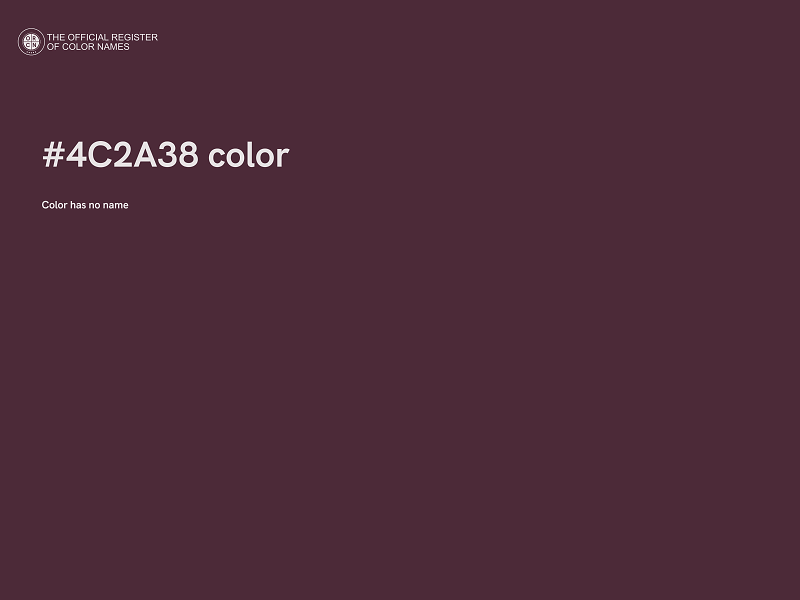 #4C2A38 color image