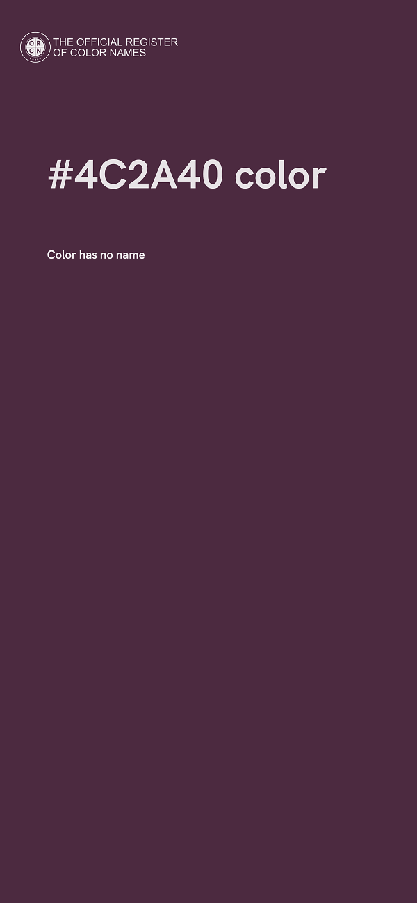 #4C2A40 color image