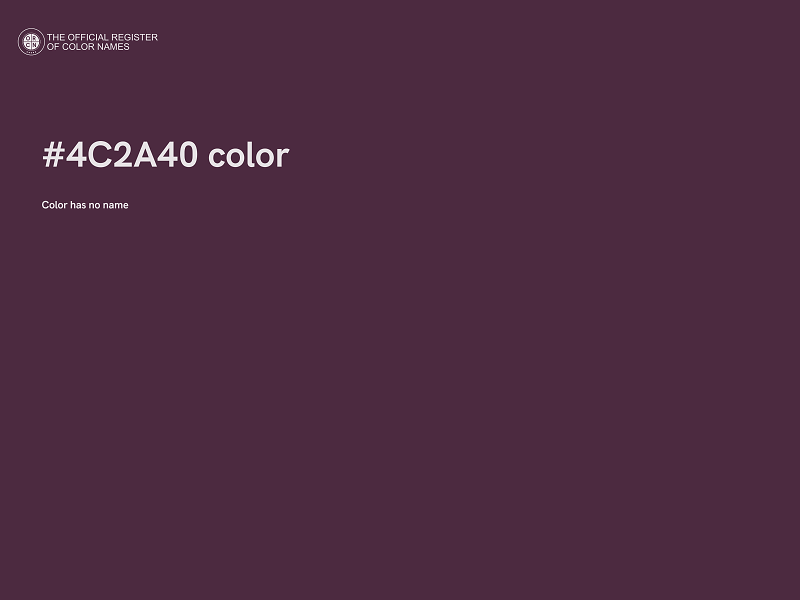 #4C2A40 color image