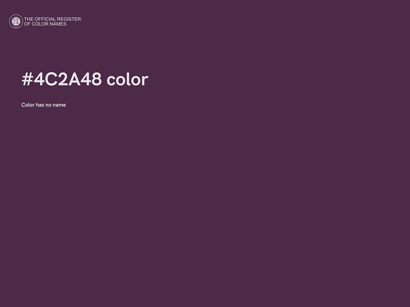 #4C2A48 color image